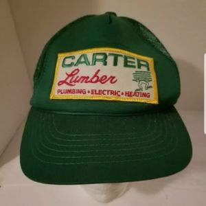 Vintage CARTER LUMBER Patch Snapback Trucker Hat